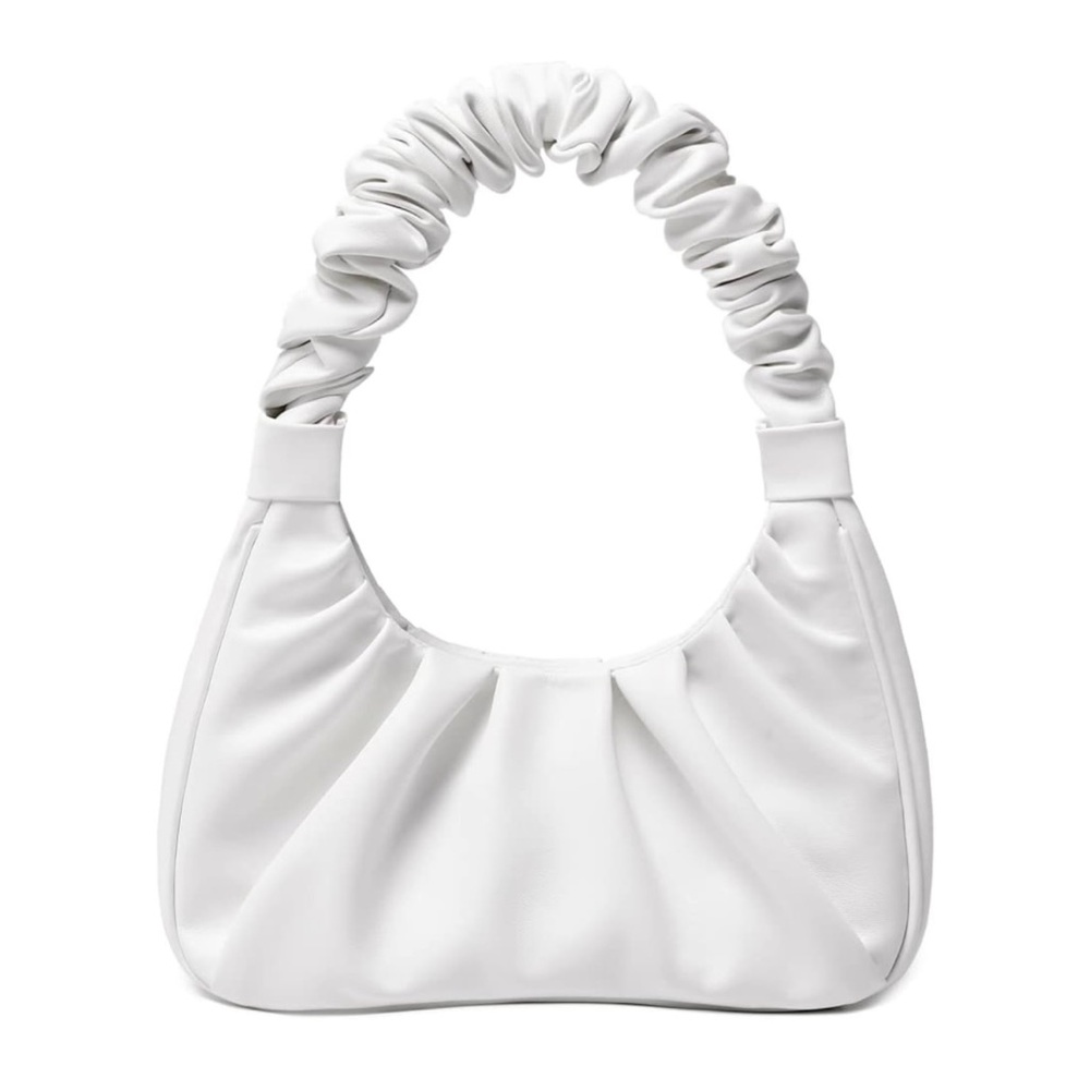 Women’s Rutched Clutch Bag White